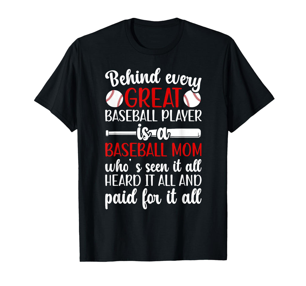 Proud Baseball Mom Baseball T-Shirt - Casual Everyday Wear for Adults - T-Shirt, Sweatshirt, Hoodie