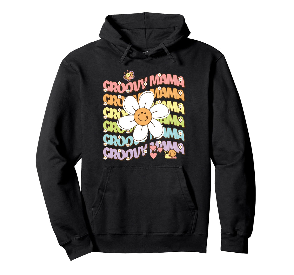 Groovy Mama 70S Daisy Flower Boho Hippie Hoodie - Unique Graphic Men Women - T-Shirt, Sweatshirt, Hoodie