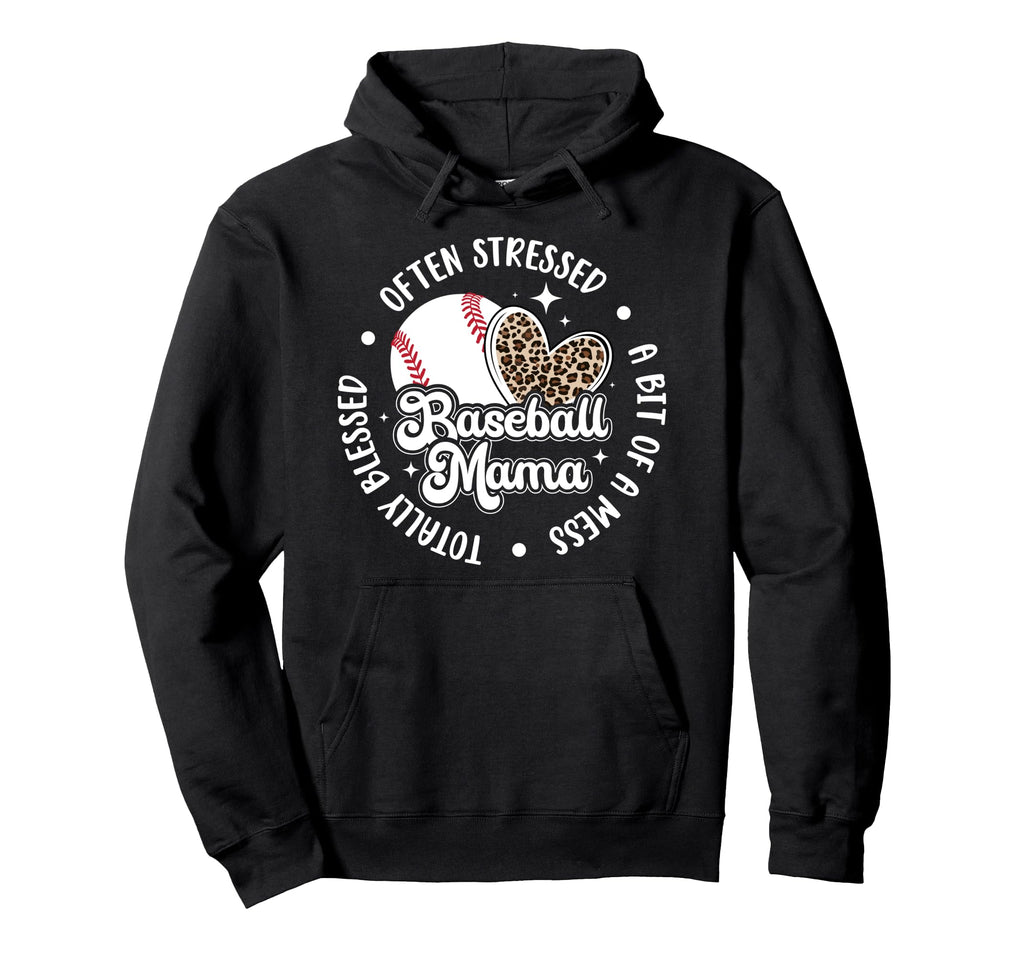 Baseball Mama Funny Baseball Mom Hoodie - Casual Everyday Wear Unisex - T-Shirt, Sweatshirt, Hoodie