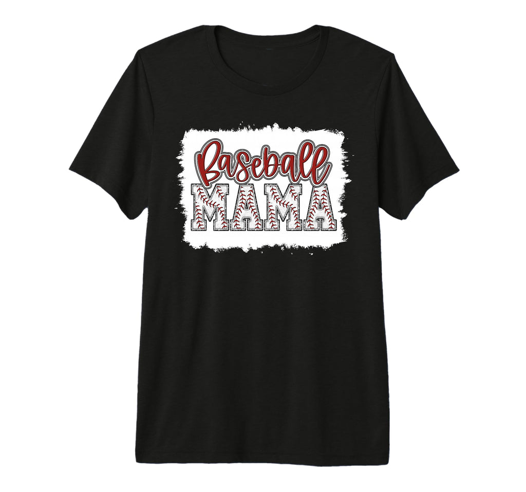 Baseball Mom Red Baseball Mama T-Shirt - Novelty Apparel for Adults - T-Shirt, Sweatshirt, Hoodie