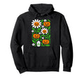 Halloween Boho Flower Pumpkins Botanical Hoodie - Graphic Print for Adults - T-Shirt, Sweatshirt, Hoodie