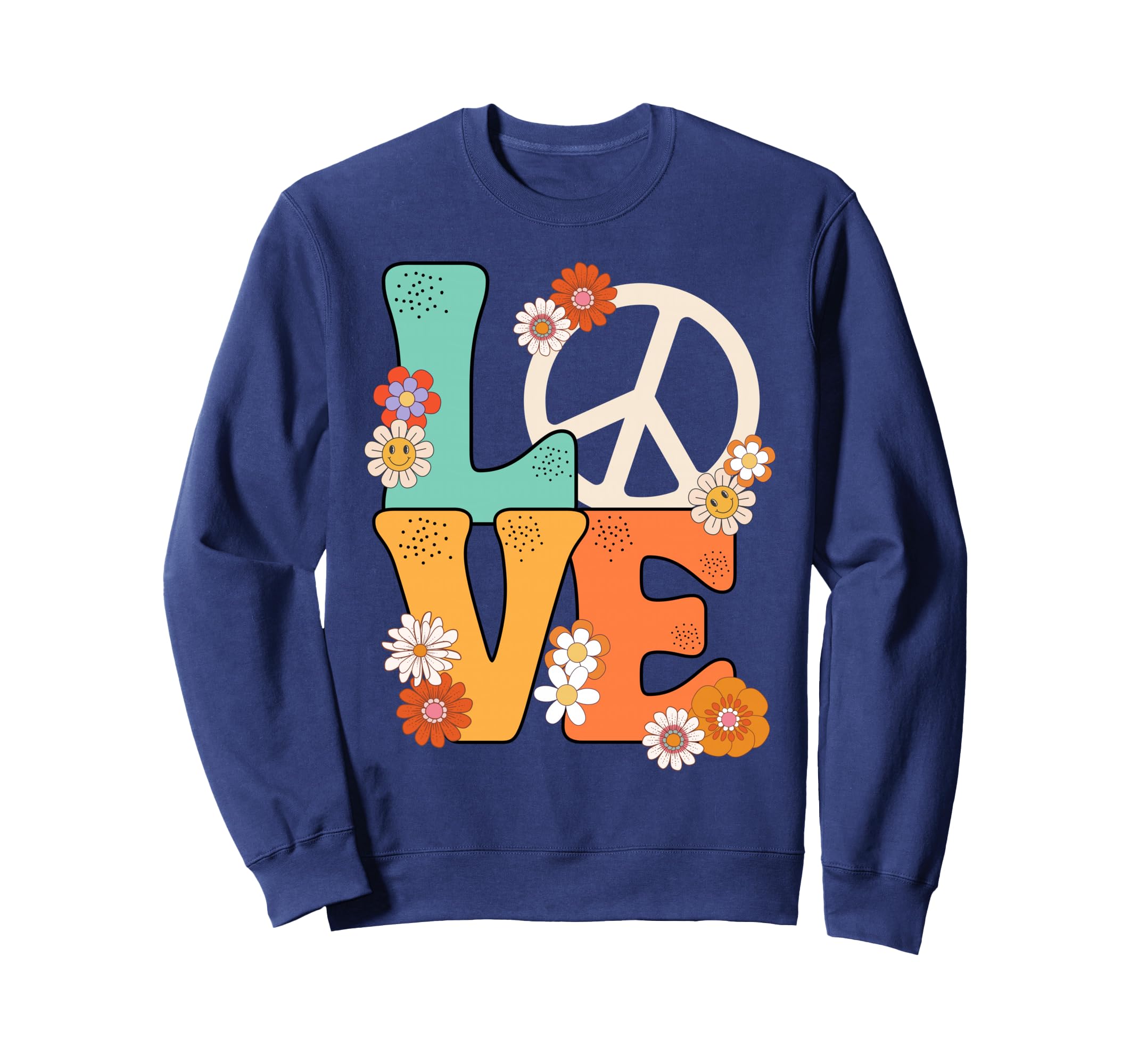 Peace Sign Love 60 S 70 S Shirts 70S Sweatshirt - Trendy Graphic Unisex - T-Shirt, Sweatshirt, Hoodie
