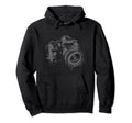 Camera Photography Watercolor Art Hoodie - Fun Novelty Design for Adults - T-Shirt, Sweatshirt, Hoodie