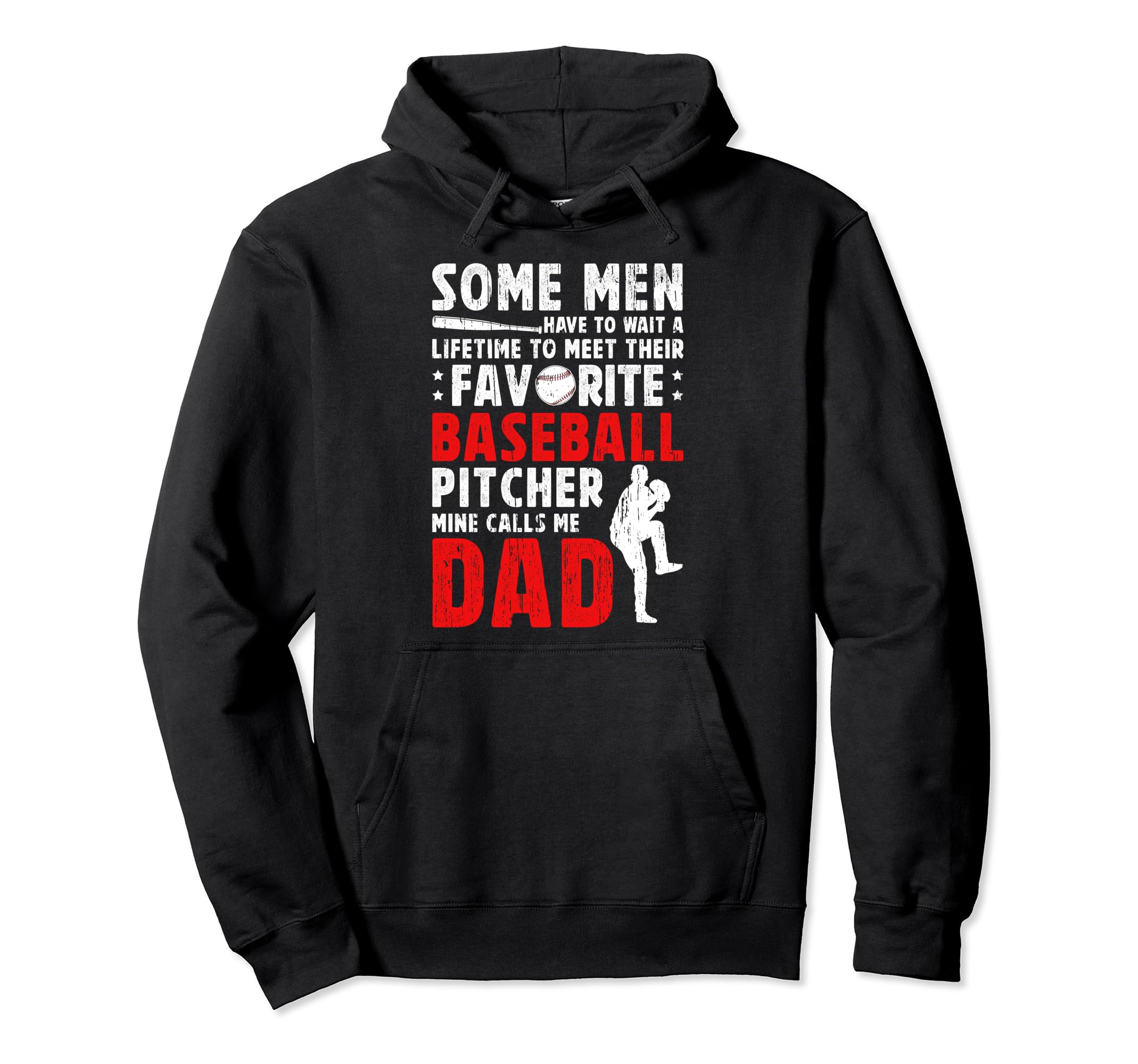 Proud Baseball Pitcher Dad Baseball Hoodie - Streetwear Style Men Women - T-Shirt, Sweatshirt, Hoodie