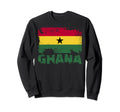 Ghana Flag Distressed African Sweatshirt - Casual Everyday Wear Men Women - T-Shirt, Sweatshirt, Hoodie