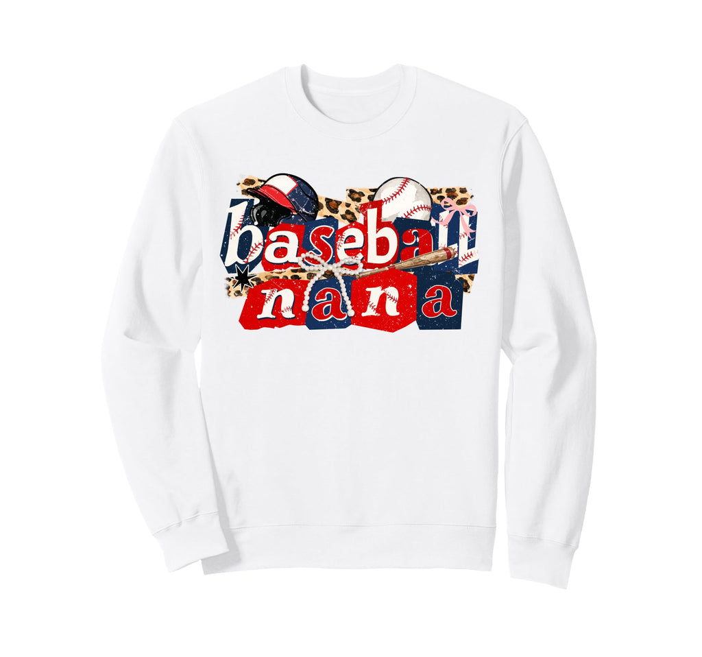 Baseball Nana Coquette Bow Baseball Sweatshirt - Trendy Graphic Men Women - T-Shirt, Sweatshirt, Hoodie