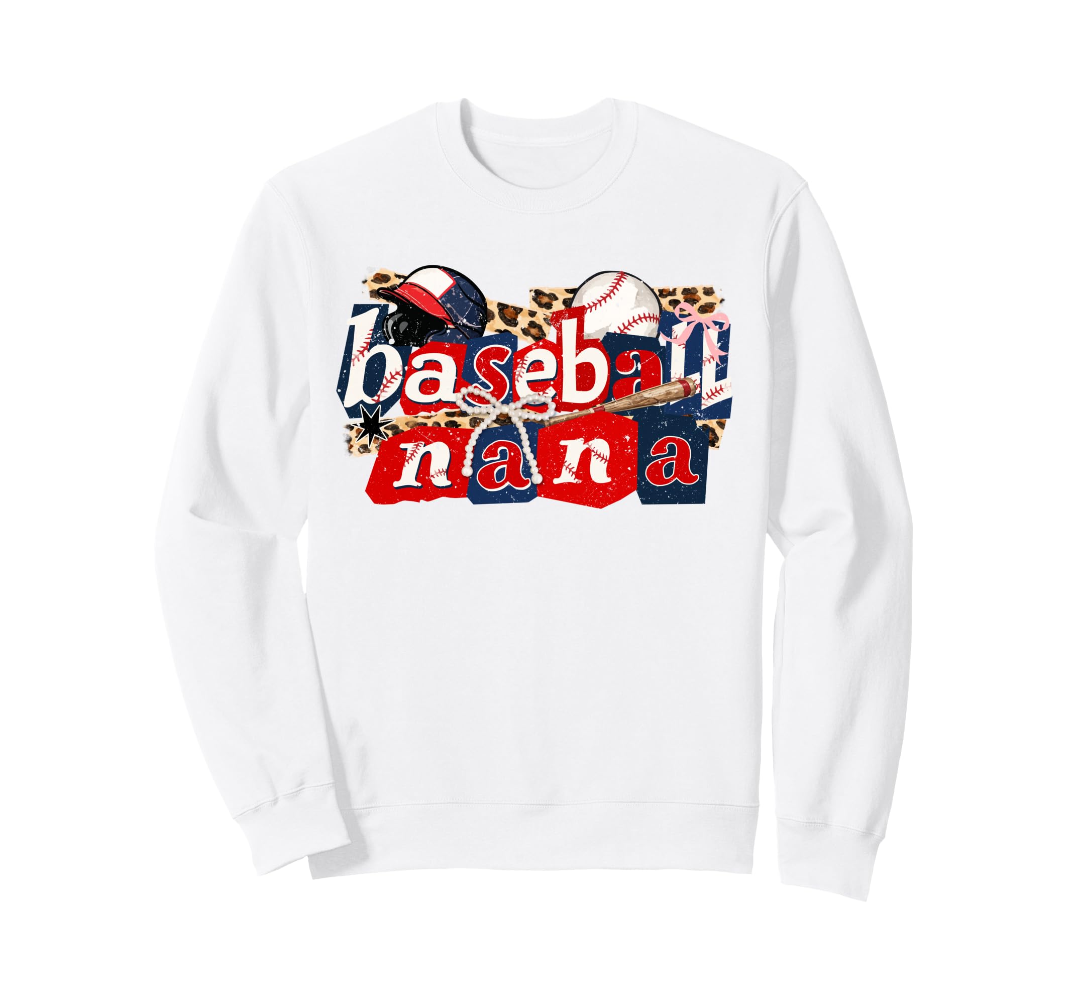 Baseball Nana Coquette Bow Baseball Sweatshirt - Trendy Graphic Men Women - T-Shirt, Sweatshirt, Hoodie