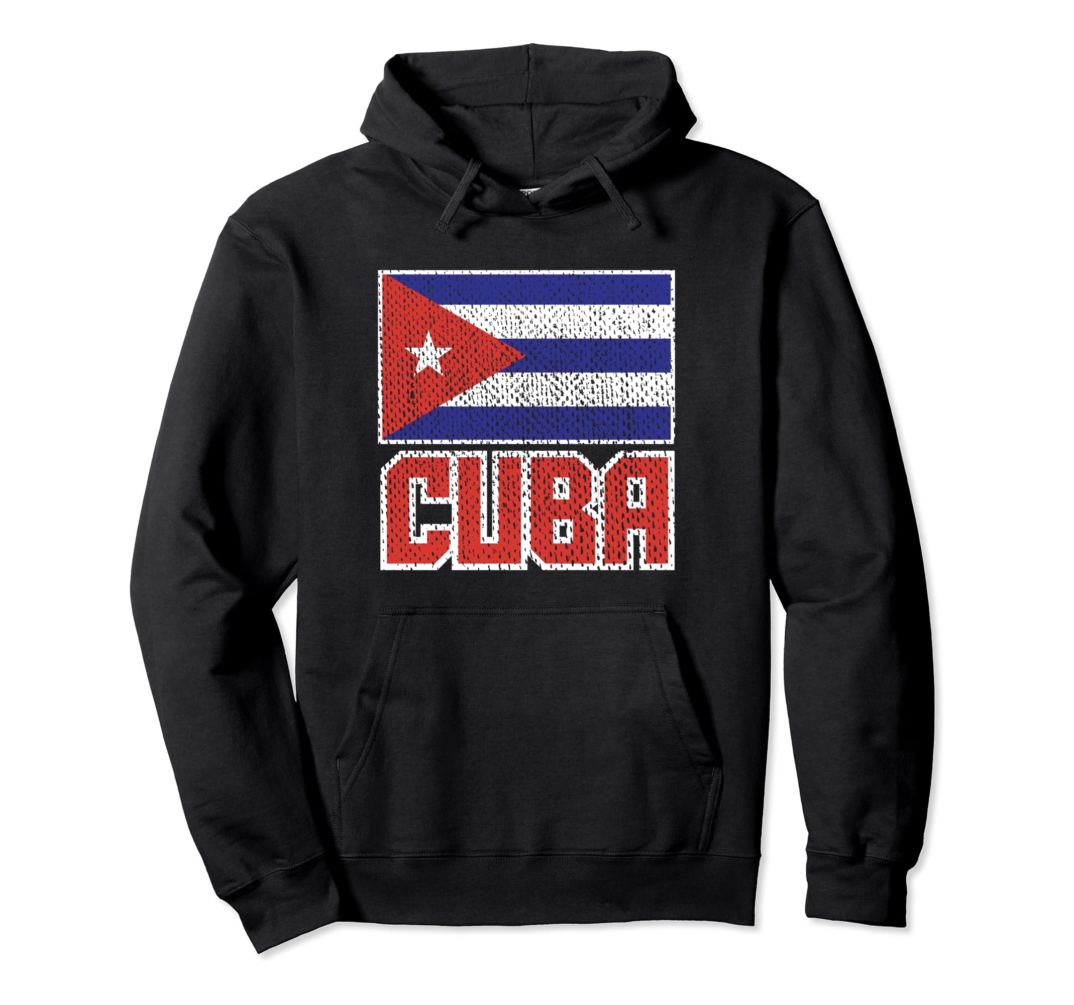 Cuba Flag Distressed Cuban Pride Hoodie - Casual Everyday Wear for Adults - T-Shirt, Sweatshirt, Hoodie