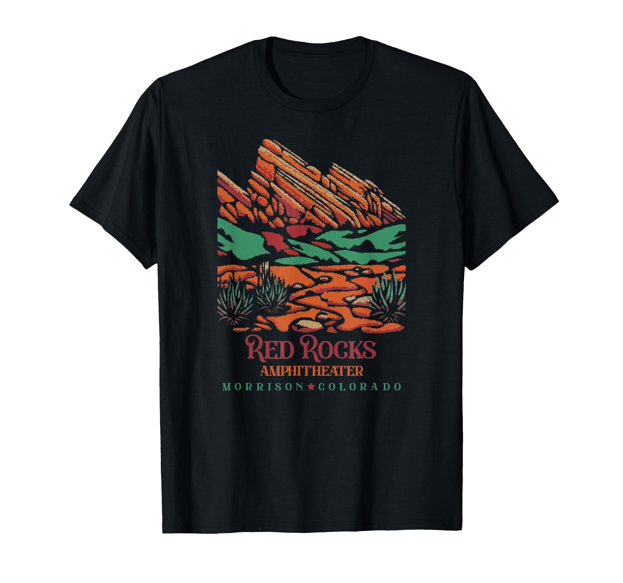 Red Rocks Amphitheater Morrison T-Shirt - Streetwear Style Men Women - T-Shirt, Sweatshirt, Hoodie