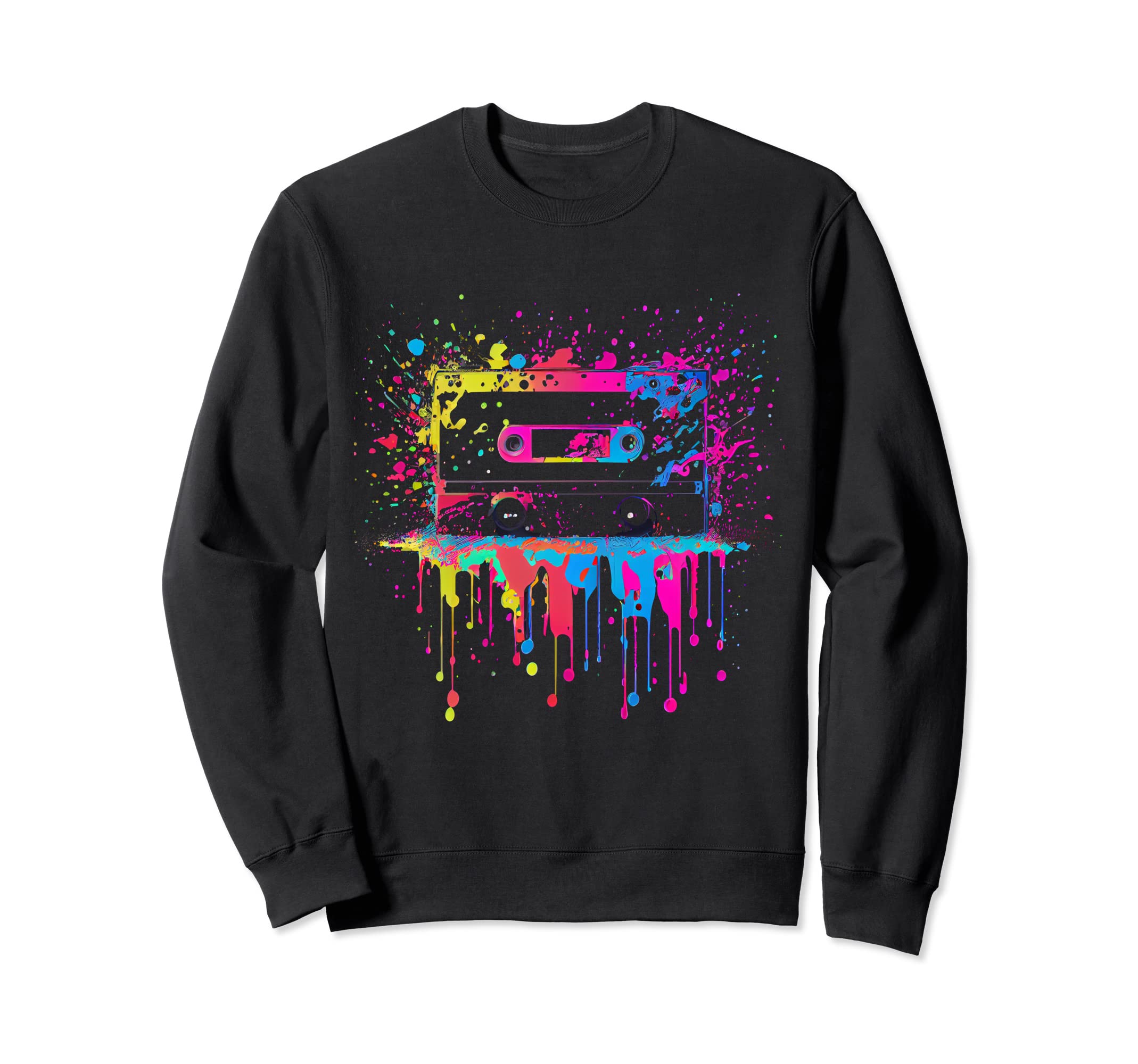 80S 90S Party Disguise Cassette Tape Sweatshirt - Fun Novelty Design Unisex - T-Shirt, Sweatshirt, Hoodie