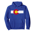 Colorado State Flag Distressed Fade Hoodie - Minimalist Print for Adults - T-Shirt, Sweatshirt, Hoodie