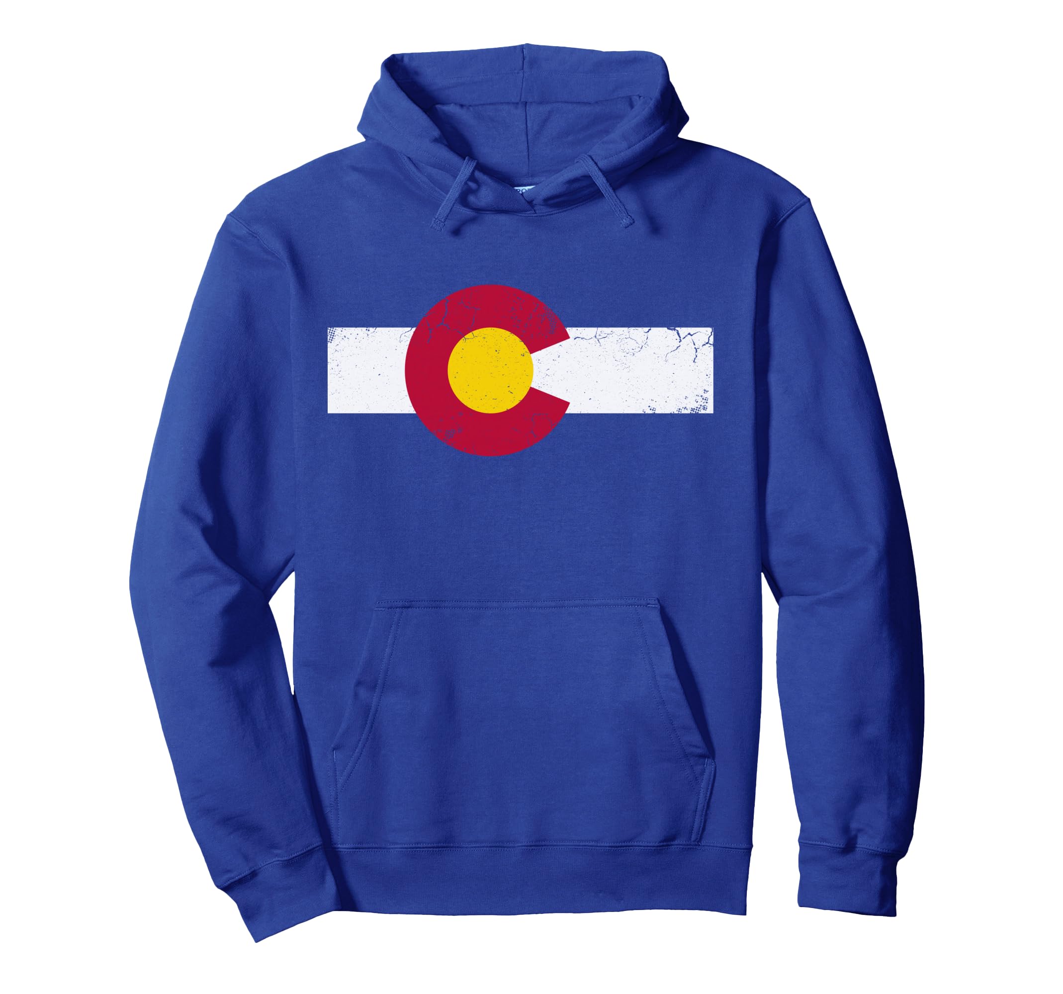 Colorado State Flag Distressed Fade Hoodie - Minimalist Print for Adults - T-Shirt, Sweatshirt, Hoodie