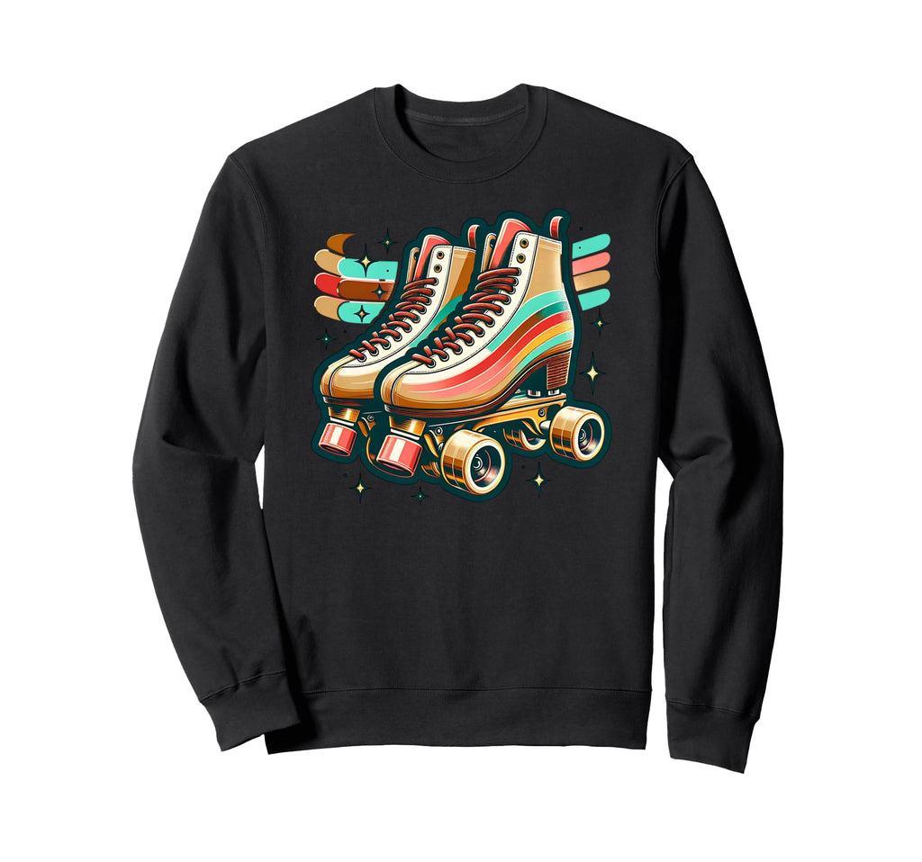 Roller Skates 70S Quad Skating Lovers Sweatshirt - Graphic Print Men Women - T-Shirt, Sweatshirt, Hoodie