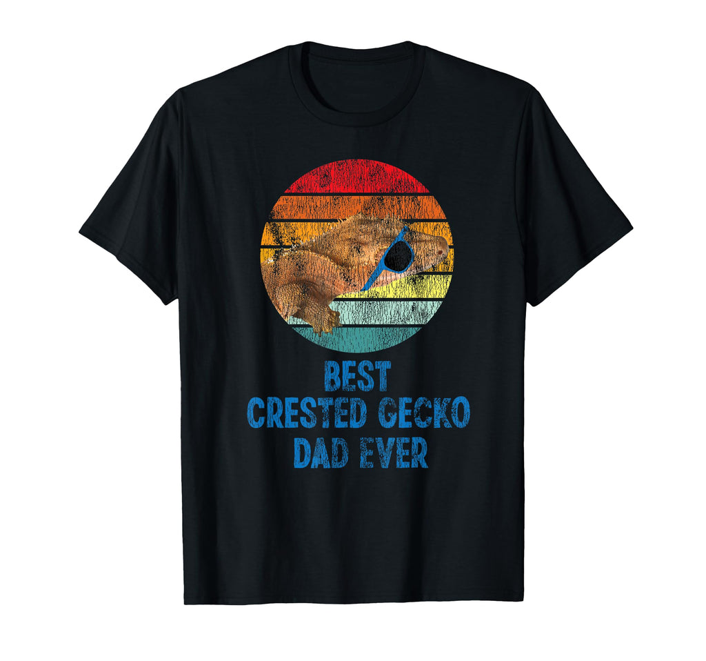 Best Crested Gecko Dad Ever Sunset T-Shirt - Graphic Print Unisex - T-Shirt, Sweatshirt, Hoodie