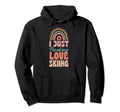 I Just Freaking Love Skiing Bohemian Hoodie - Trendy Graphic for Adults - T-Shirt, Sweatshirt, Hoodie