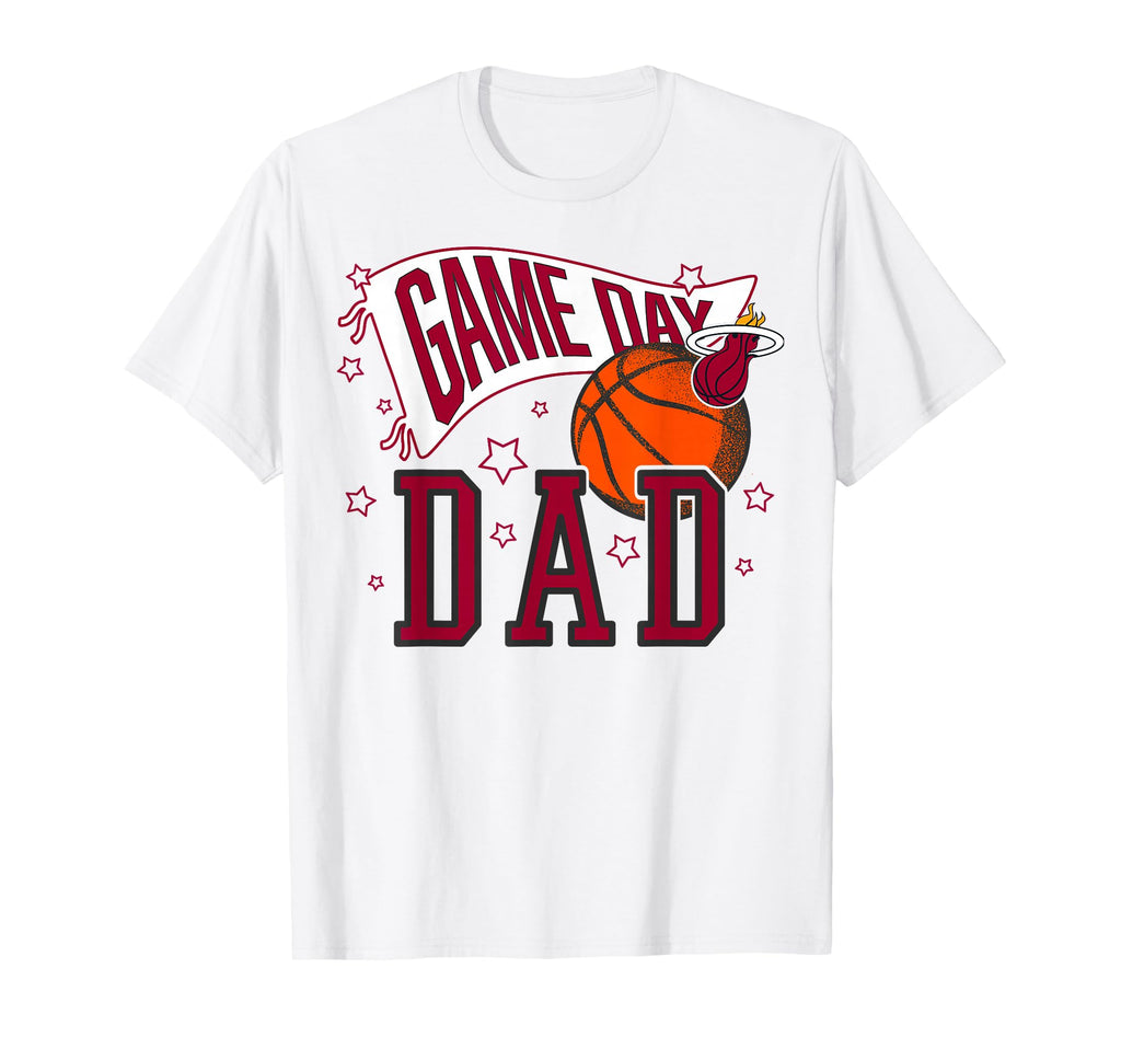 Nba Miami Heat Fathers Day Pennant T-Shirt - Novelty Apparel Men Women - T-Shirt, Sweatshirt, Hoodie