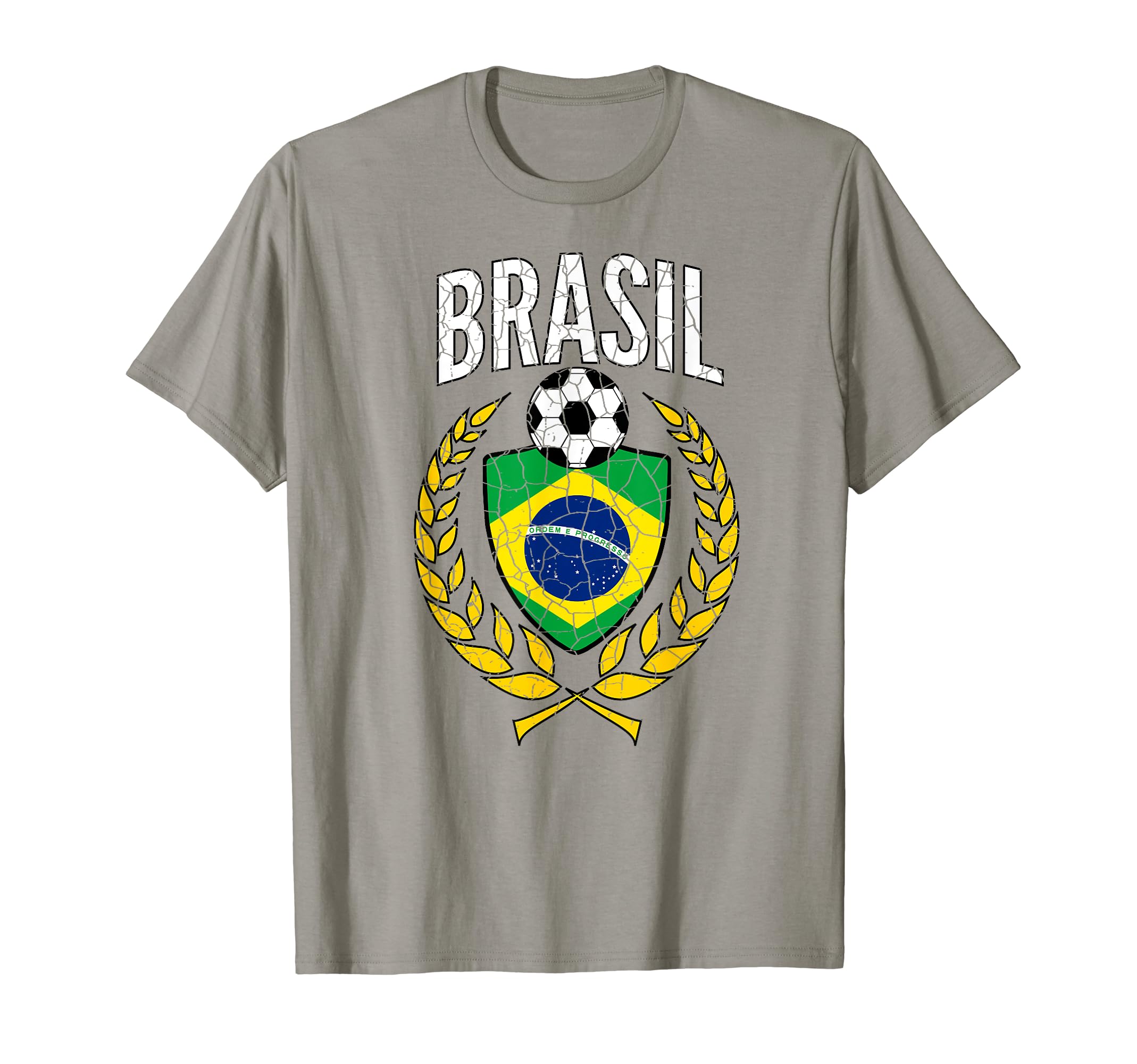 Brazil Soccer Jersey 2018 Distressed T-Shirt - Streetwear Style Men Women - T-Shirt, Sweatshirt, Hoodie