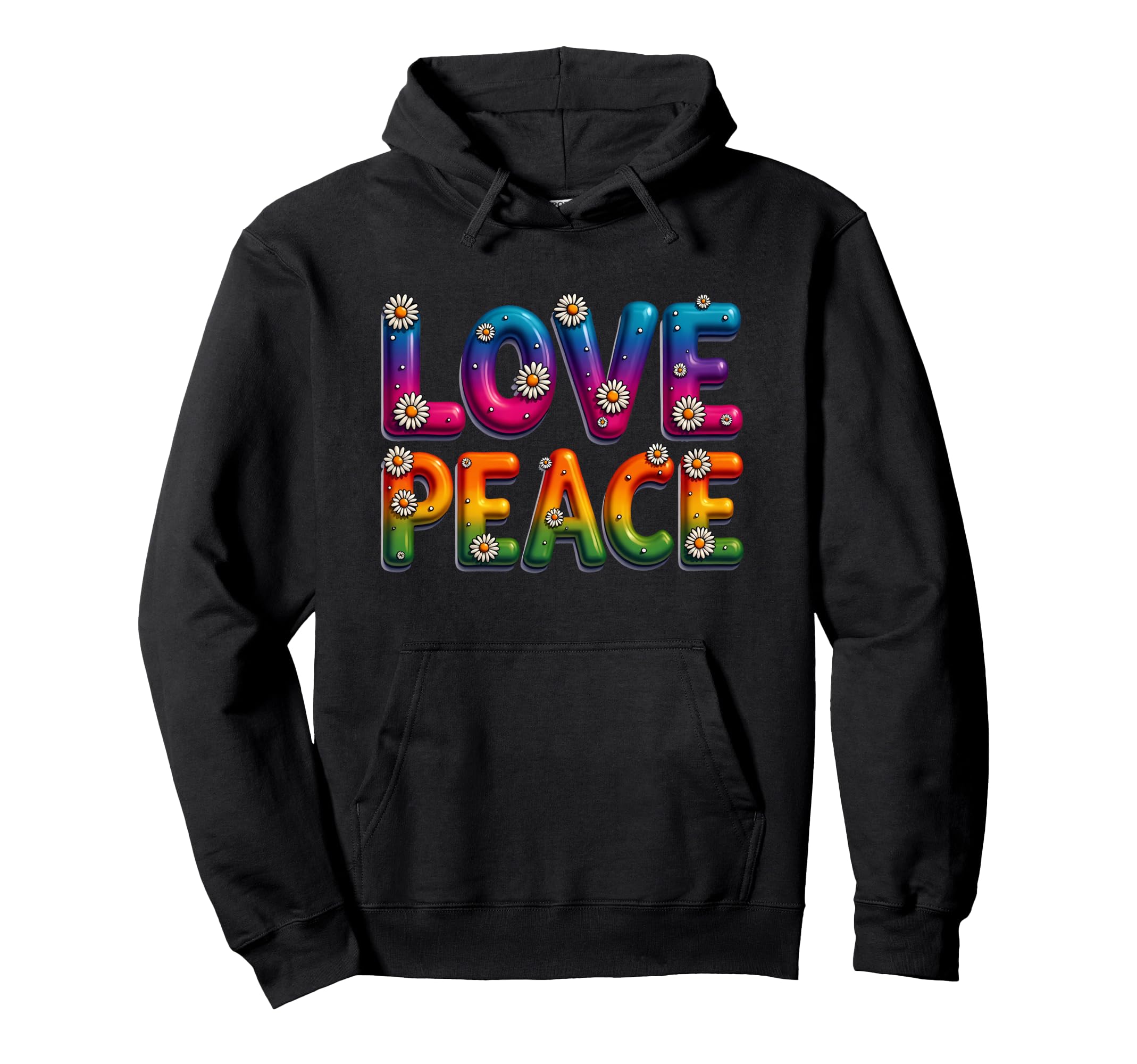 60S 70S Flower Power Groovy Love Hoodie - Streetwear Style for Adults - T-Shirt, Sweatshirt, Hoodie