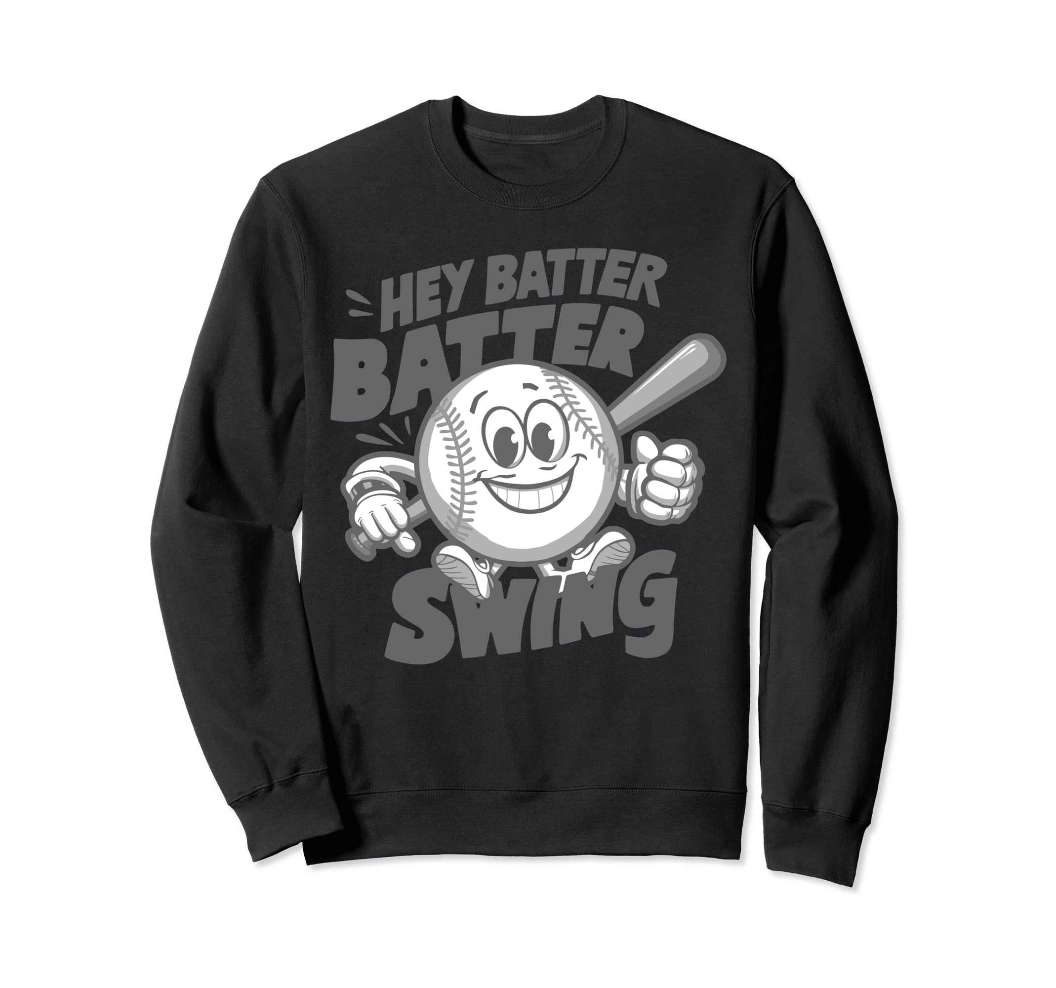 Hey Batter Batter Swing Baseball Sweatshirt - Aesthetic Graphic Men Women - T-Shirt, Sweatshirt, Hoodie