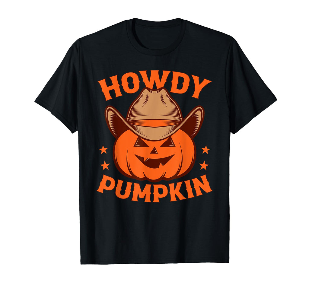 Howdy Pumpkin Autumn Western T-Shirt - Minimalist Print for Adults - T-Shirt, Sweatshirt, Hoodie