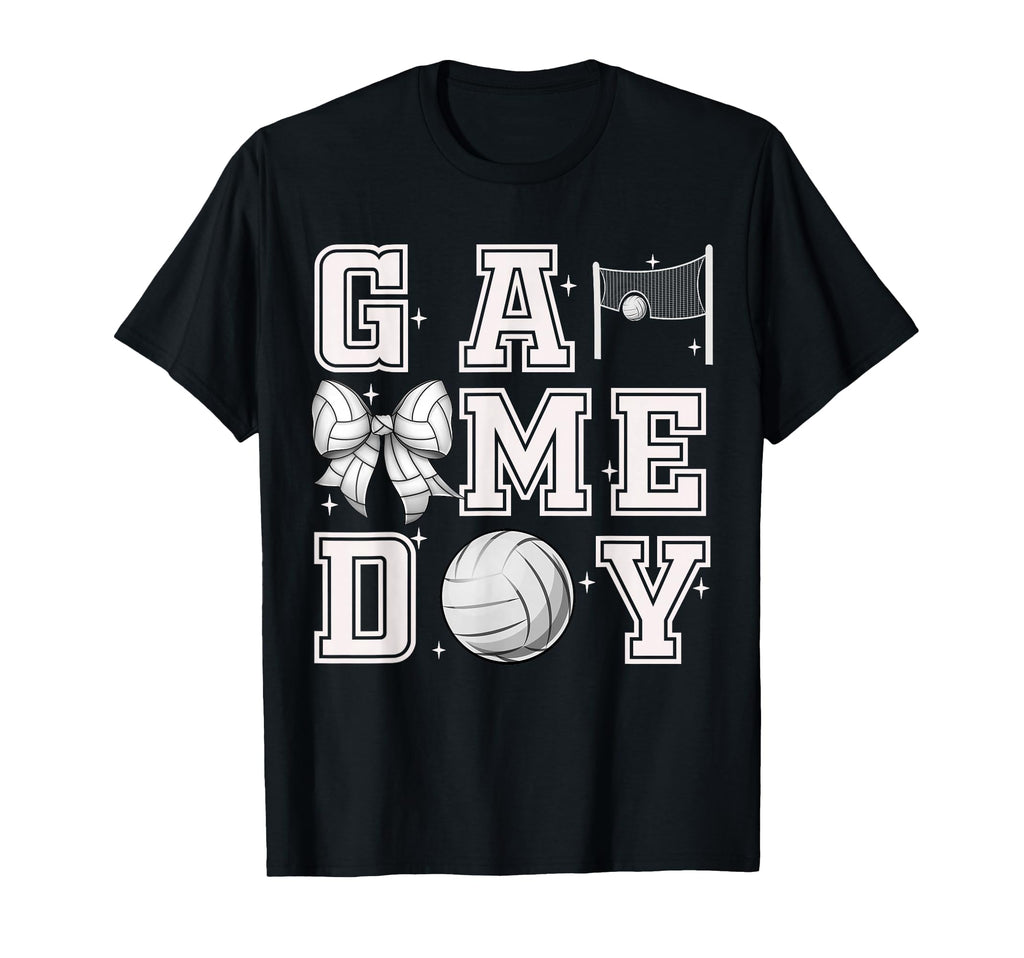 Volleyball Coquette Bow Gameday Cheer T-Shirt - Unique Graphic Men Women - T-Shirt, Sweatshirt, Hoodie