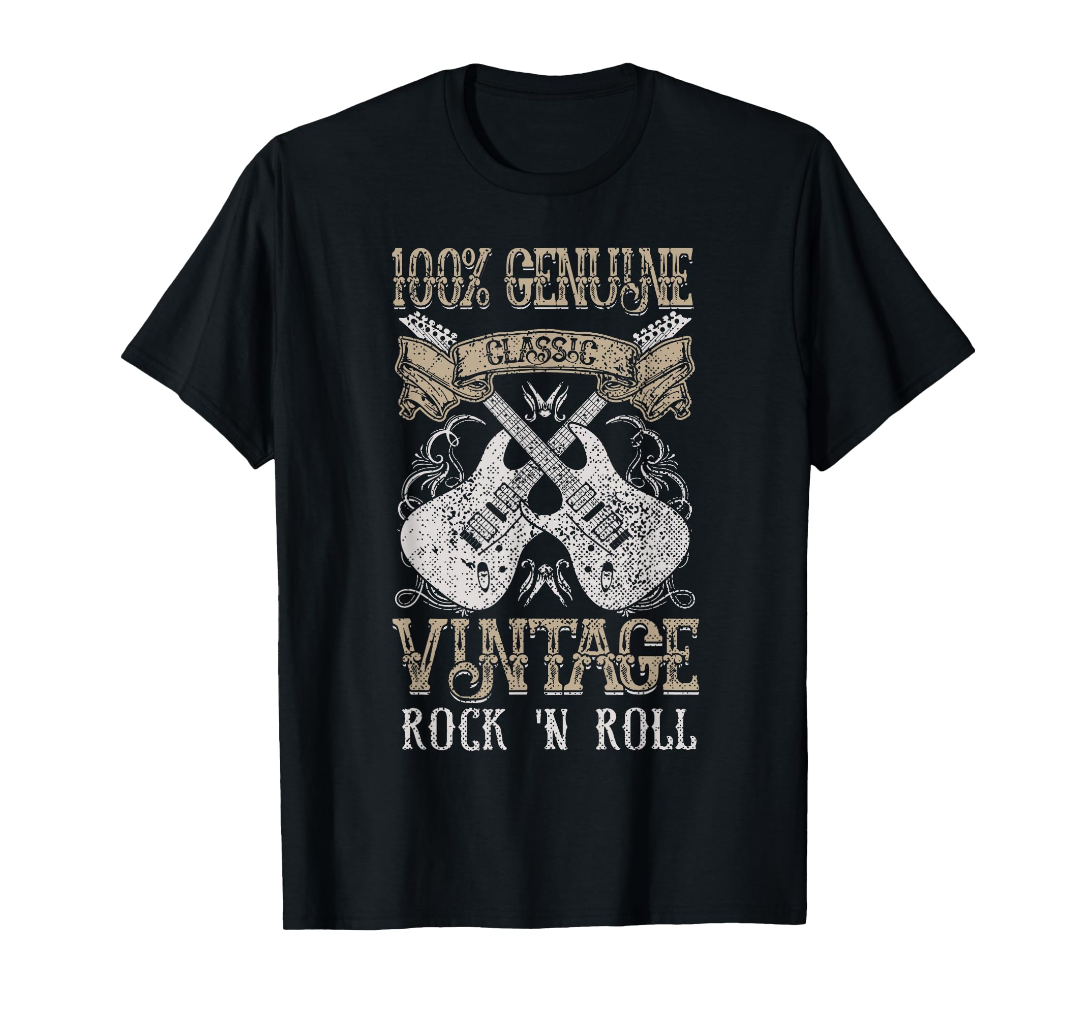 Rock N Roll Music Guitars Gift Small T-Shirt - Graphic Print for Adults - T-Shirt, Sweatshirt, Hoodie