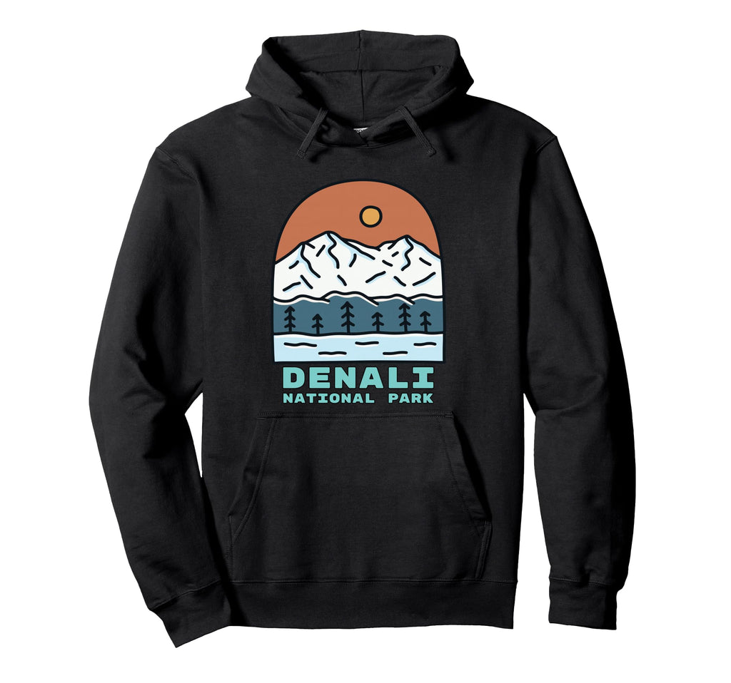 Denali National Park Throwback Hoodie - Aesthetic Graphic for Adults - T-Shirt, Sweatshirt, Hoodie