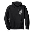 Skeleton Rock N Roll Symbol Hoodie - Graphic Print Men Women - T-Shirt, Sweatshirt, Hoodie
