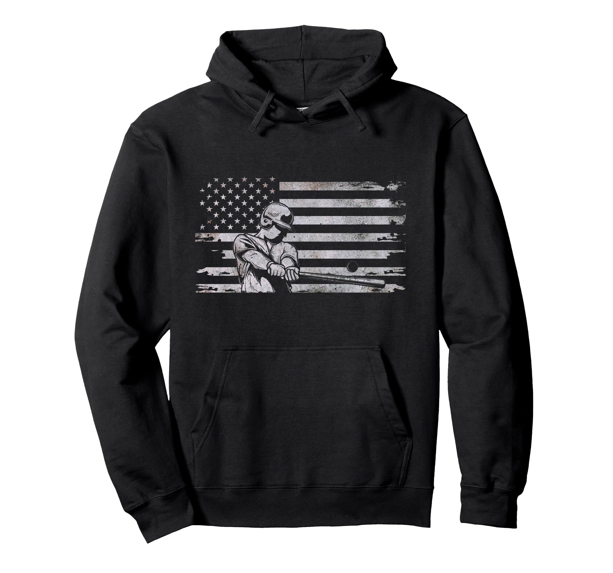 American Flag Baseball Baseball Hoodie - Streetwear Style for Adults - T-Shirt, Sweatshirt, Hoodie