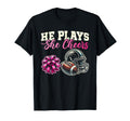 He Plays She Cheers Football T-Shirt - Trendy Graphic for Adults - T-Shirt, Sweatshirt, Hoodie