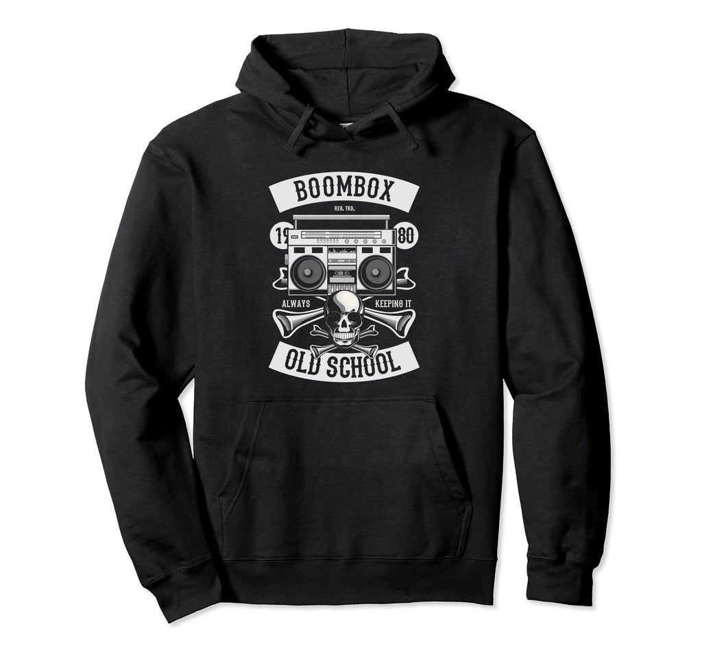 Old School Boombox Old School Hiphop Hoodie - Novelty Apparel Men Women - T-Shirt, Sweatshirt, Hoodie