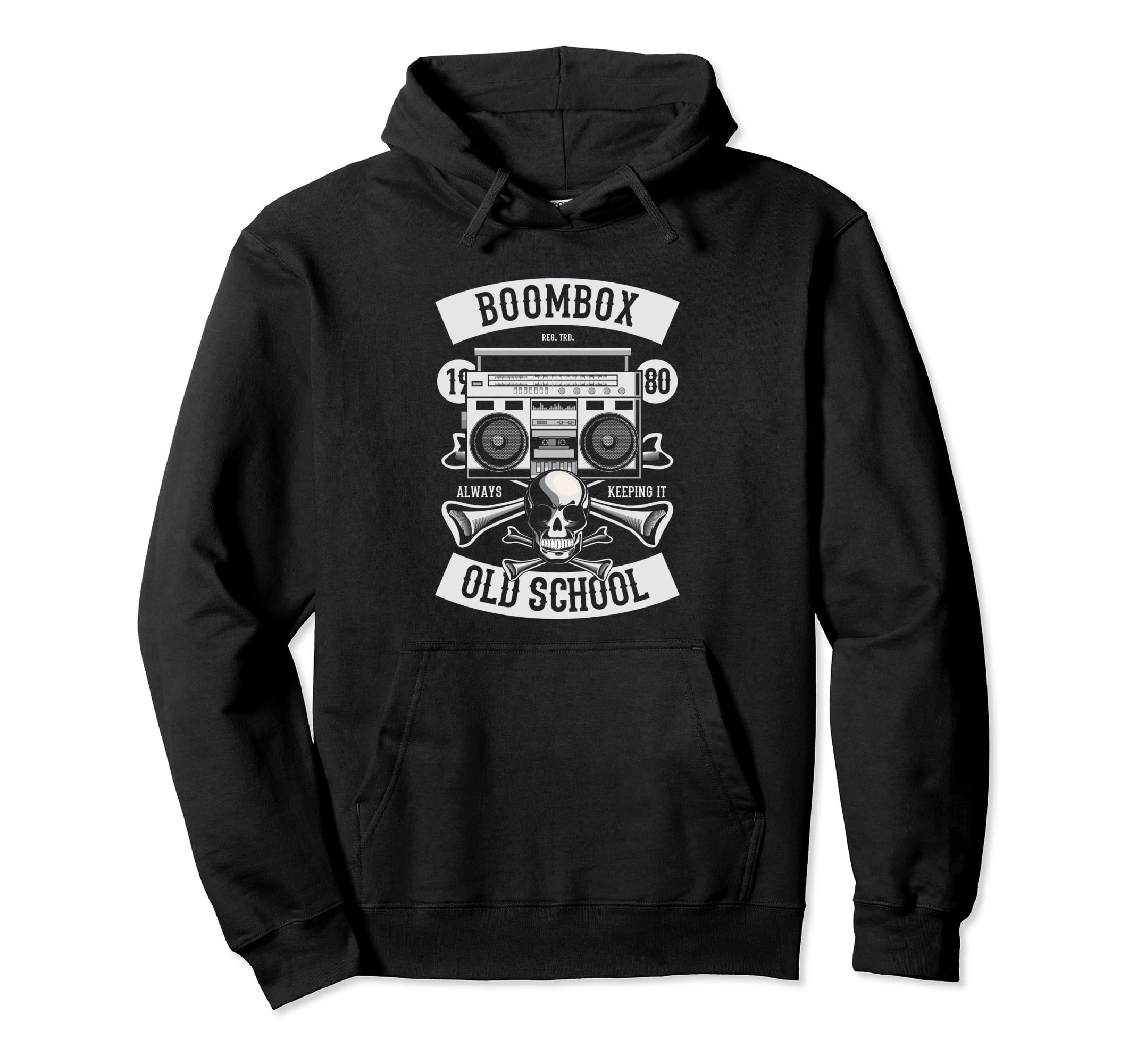 Old School Boombox Old School Hiphop Hoodie - Novelty Apparel Men Women - T-Shirt, Sweatshirt, Hoodie