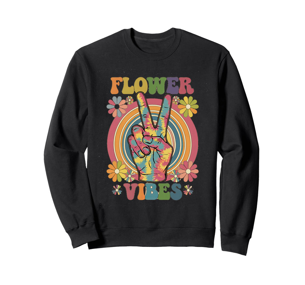 Groovy Flower Vibes Grooooovy Party Sweatshirt - Aesthetic Graphic Unisex - T-Shirt, Sweatshirt, Hoodie