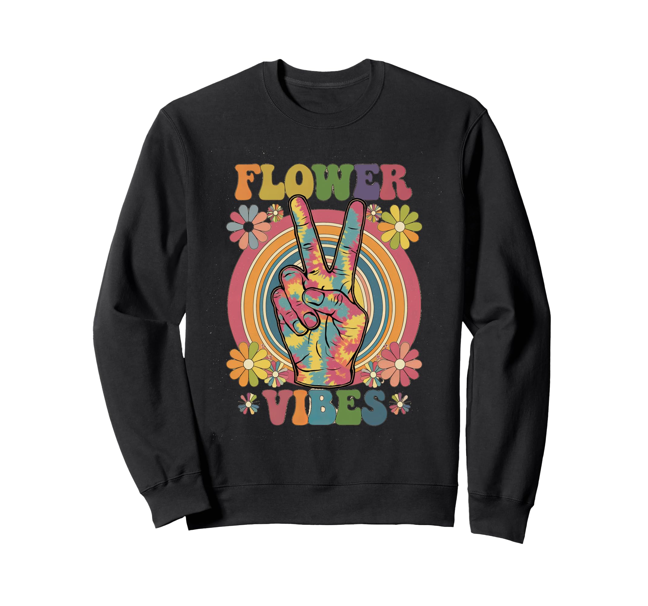 Groovy Flower Vibes Grooooovy Party Sweatshirt - Aesthetic Graphic Unisex - T-Shirt, Sweatshirt, Hoodie