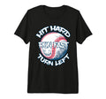 Hit Hard Run Fast Turn Left Baseball T-Shirt - Trendy Graphic Unisex - T-Shirt, Sweatshirt, Hoodie