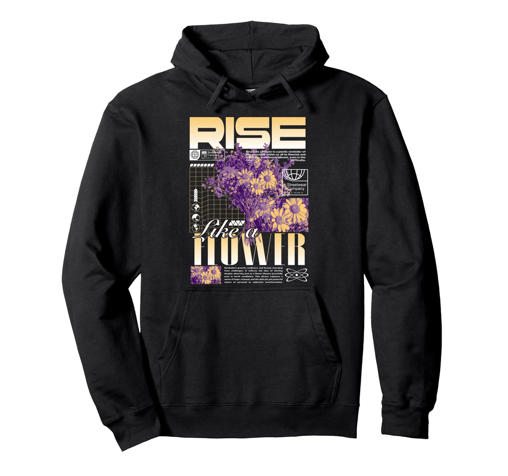 Y2K Flowers Bold Urban Graffiti Aesthetic Hoodie - Custom Art Print Unisex - T-Shirt, Sweatshirt, Hoodie