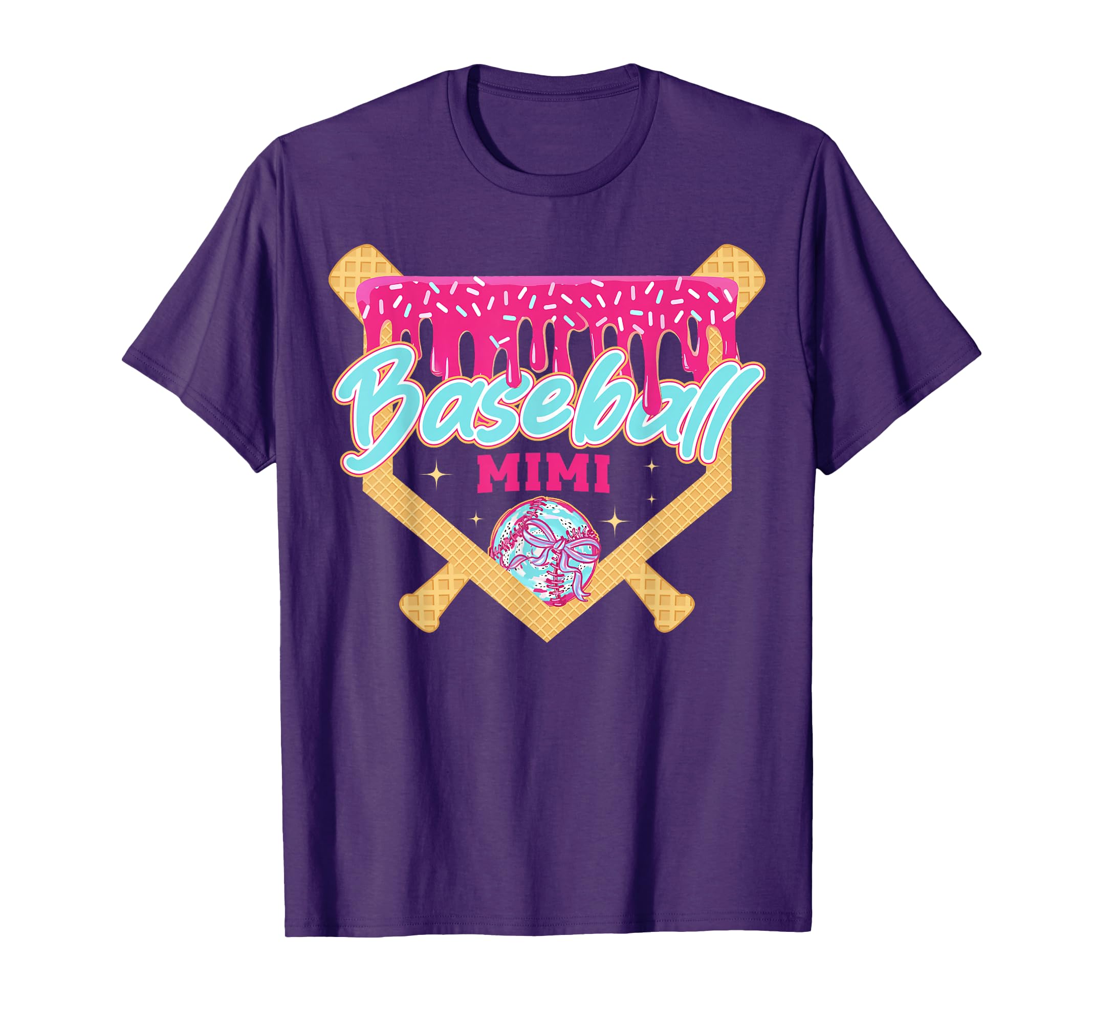 Baseball Mimi Drip Ice Cream Baseball T-Shirt - Aesthetic Graphic Unisex - T-Shirt, Sweatshirt, Hoodie