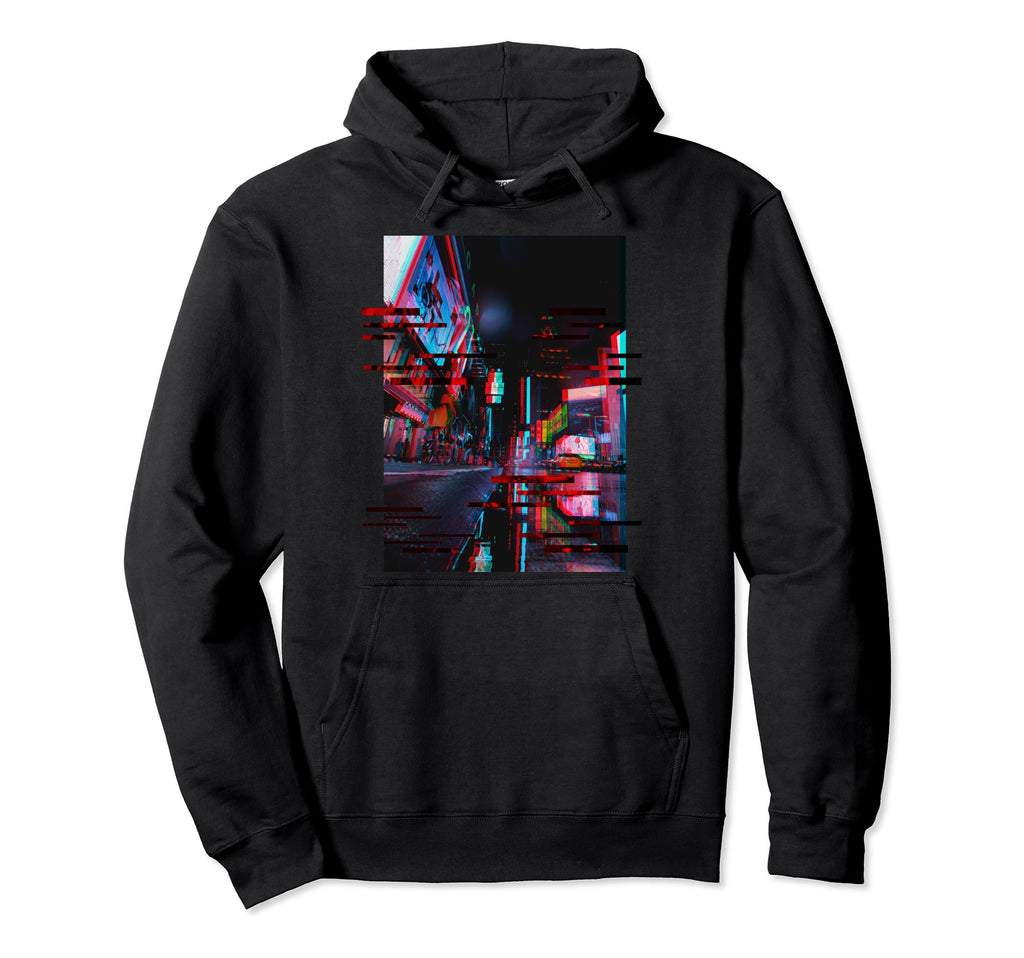 Vaporwave Glitch Aesthetic Japan Hoodie - Aesthetic Graphic Men Women - T-Shirt, Sweatshirt, Hoodie
