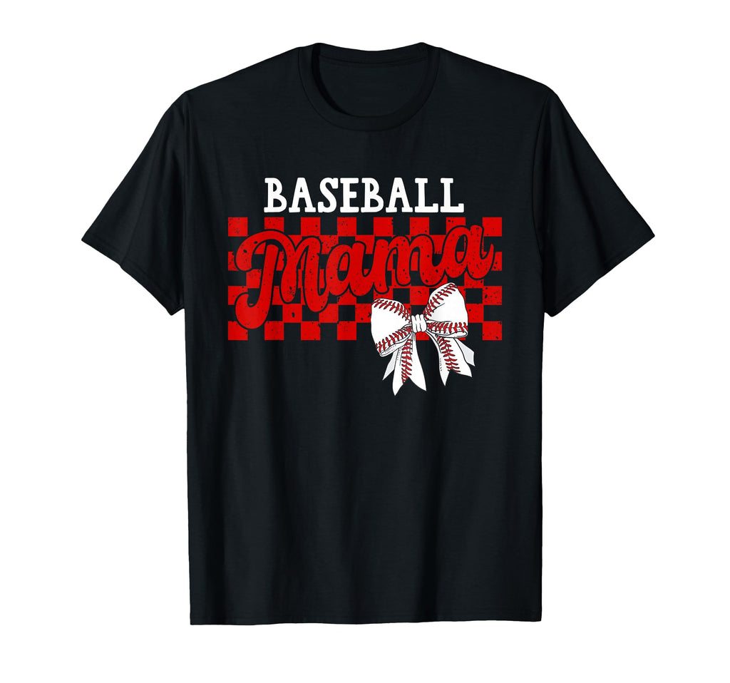 Baseball Mama Coquette Bow Game Day T-Shirt - Trendy Graphic for Adults - T-Shirt, Sweatshirt, Hoodie