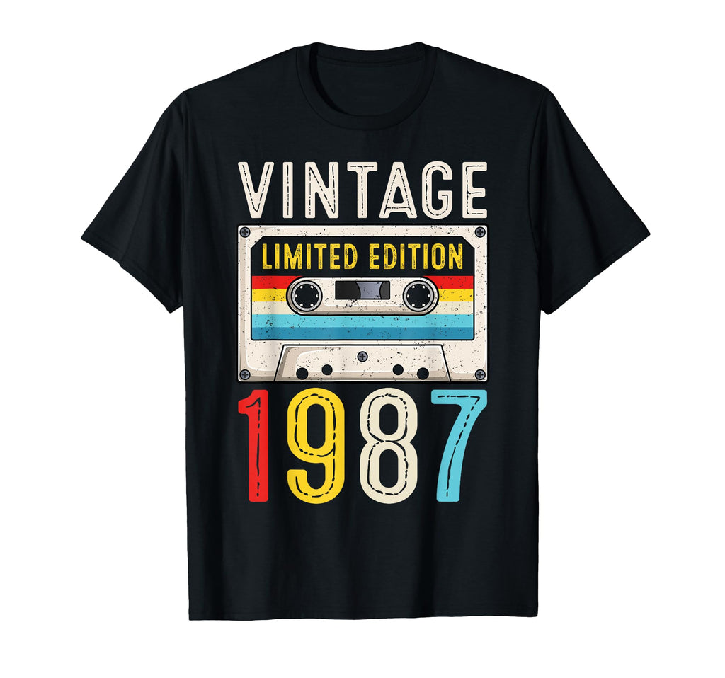 1987 Birthday Cassette Tape 1987 T-Shirt - Trendy Graphic for Adults - T-Shirt, Sweatshirt, Hoodie