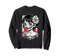 Horror Anime Goth Oni Mask Creepy Sweatshirt - Casual Everyday Wear Unisex - T-Shirt, Sweatshirt, Hoodie