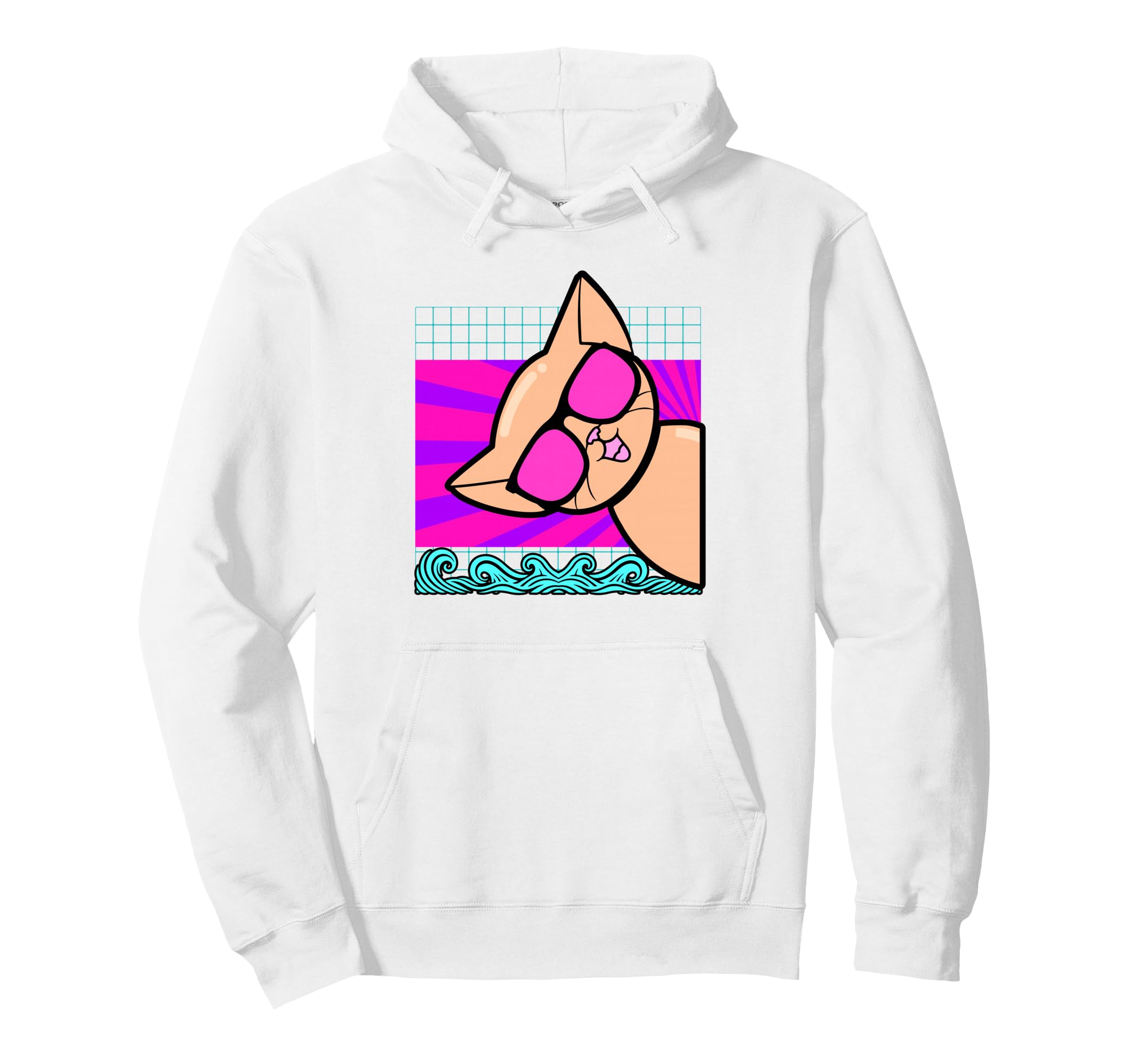 Aesthetic Vaporwave Outfits Cat Hoodie - Streetwear Style for Adults - T-Shirt, Sweatshirt, Hoodie