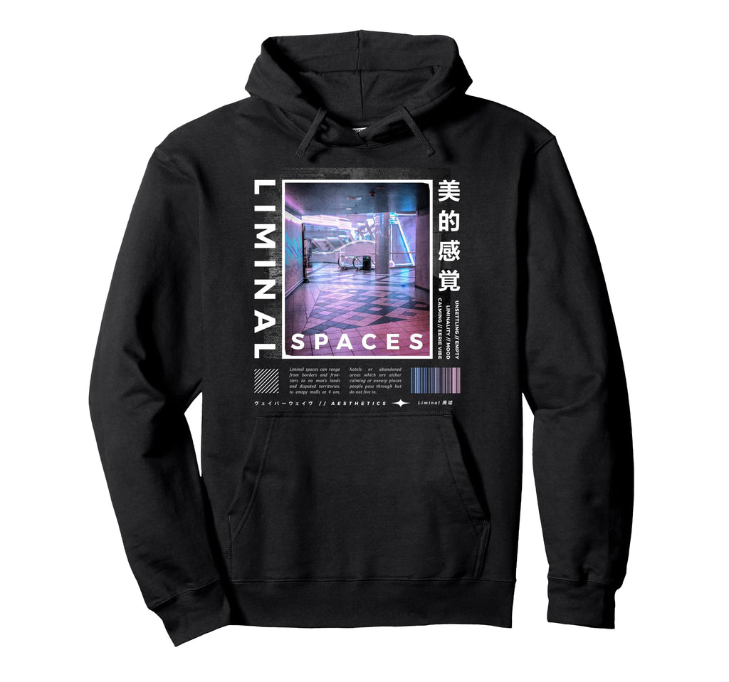 Liminal Spaces Vaporwave Hoodie - Fun Novelty Design for Adults - T-Shirt, Sweatshirt, Hoodie