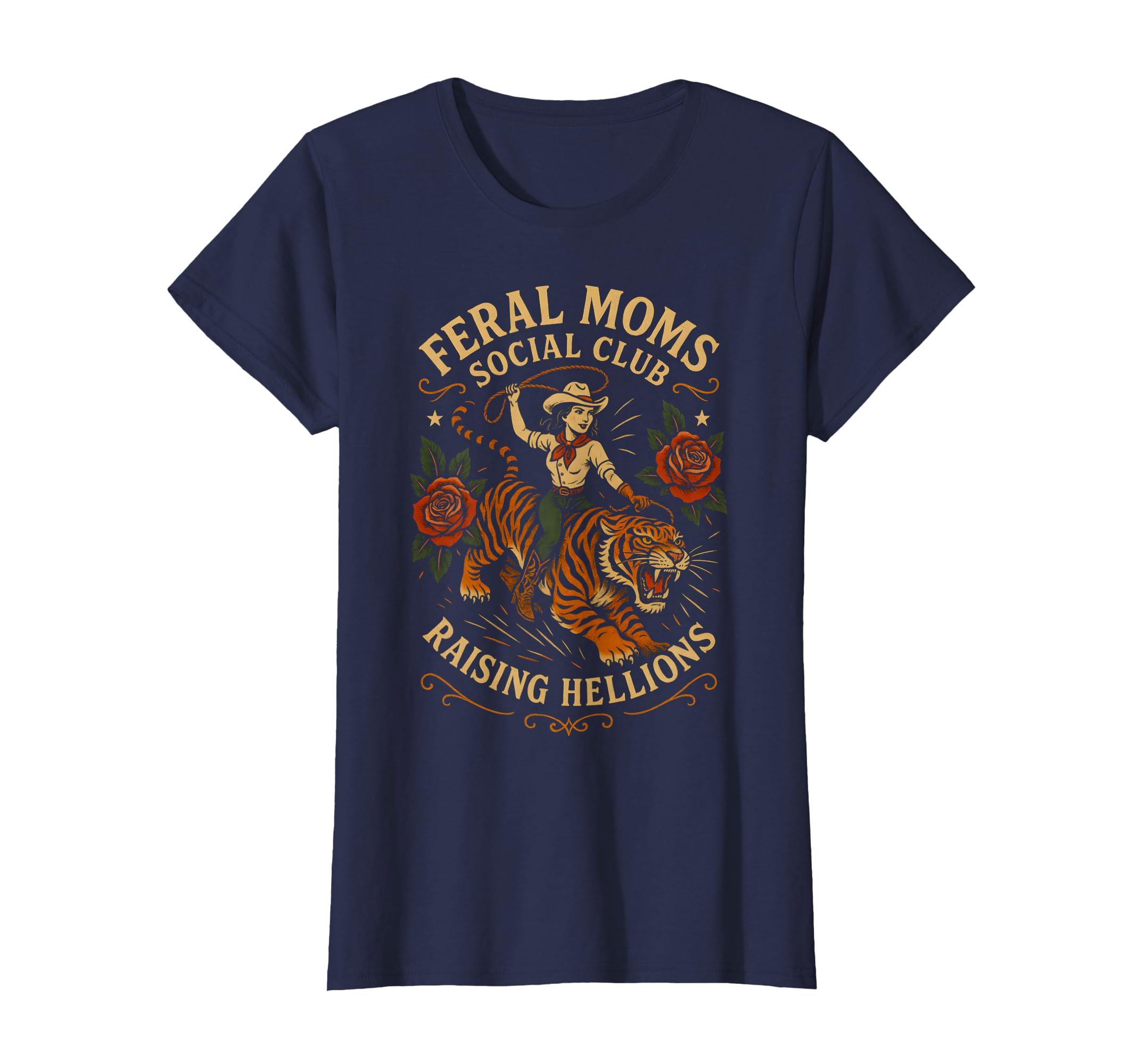 Cowgirl Western Feral Moms Social Club T-Shirt - Minimalist Print Men Women - T-Shirt, Sweatshirt, Hoodie