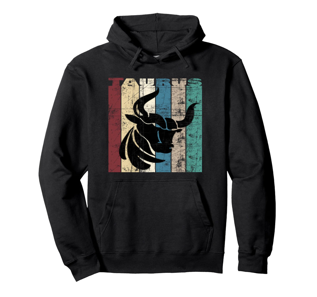 Taurus Taurus Distressed Hoodie - Minimalist Print Unisex - T-Shirt, Sweatshirt, Hoodie