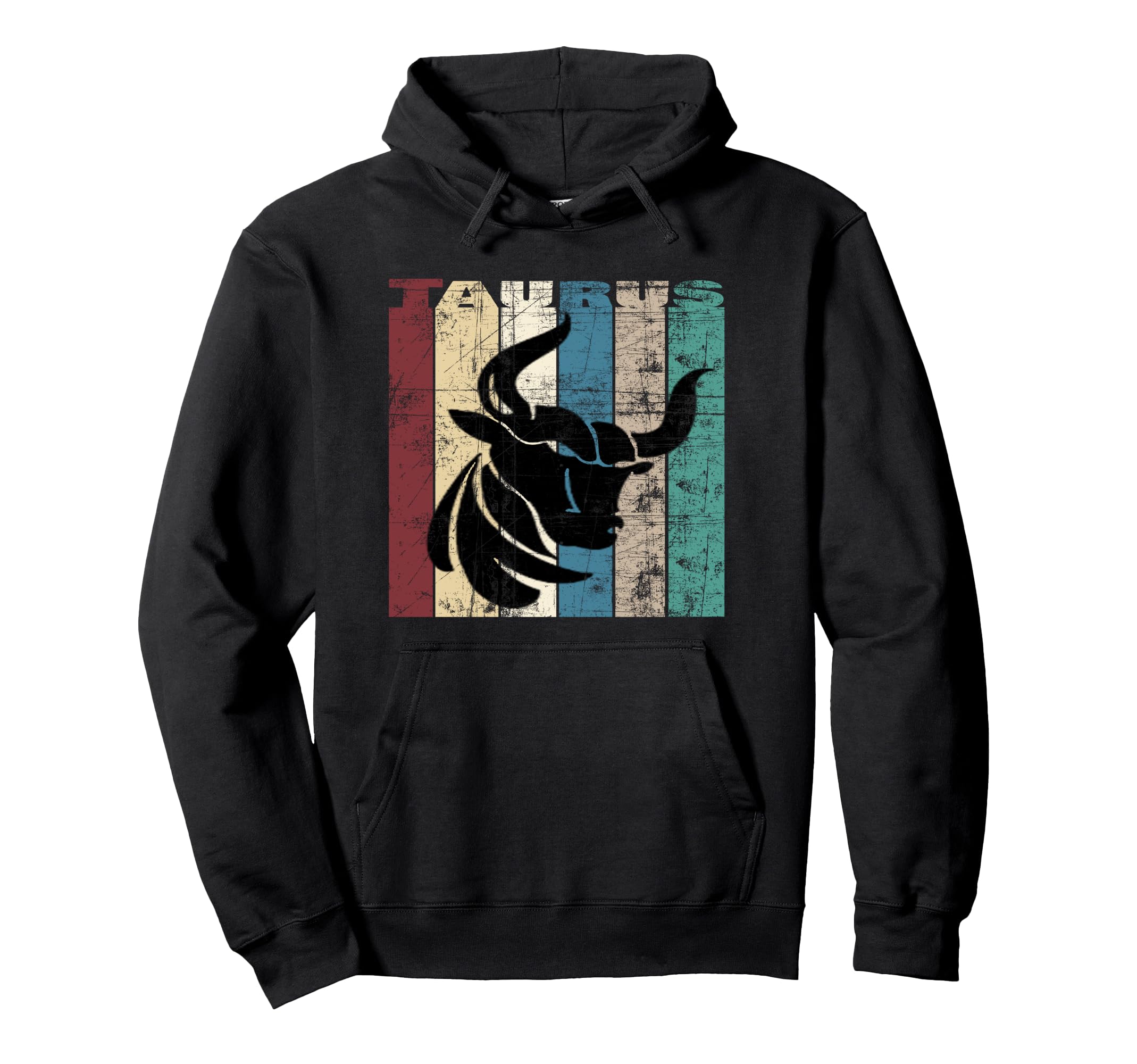 Taurus Taurus Distressed Hoodie - Minimalist Print Unisex - T-Shirt, Sweatshirt, Hoodie
