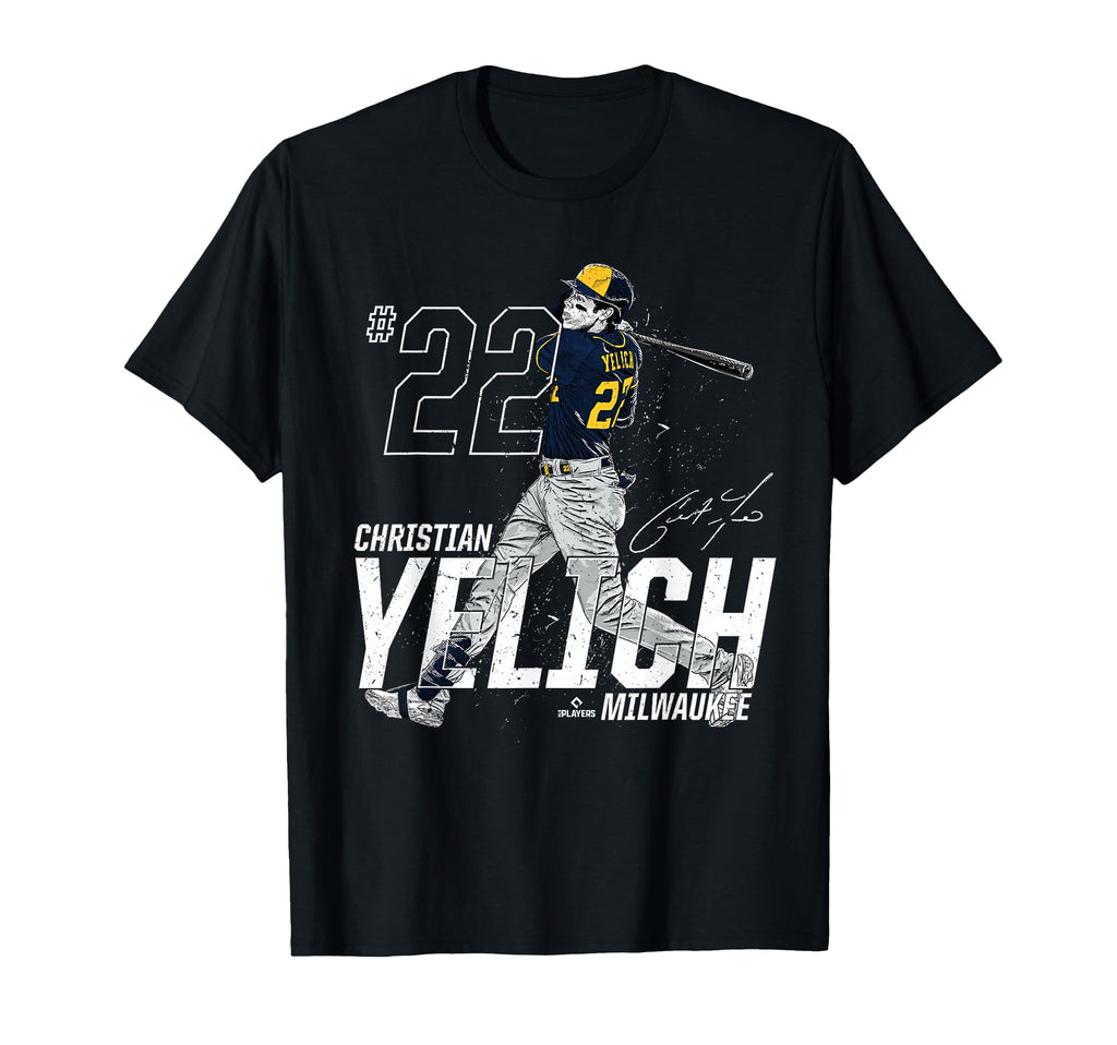 Dynamic Pose Christian Yelich Milwaukee T-Shirt - Trendy Graphic Unisex - T-Shirt, Sweatshirt, Hoodie