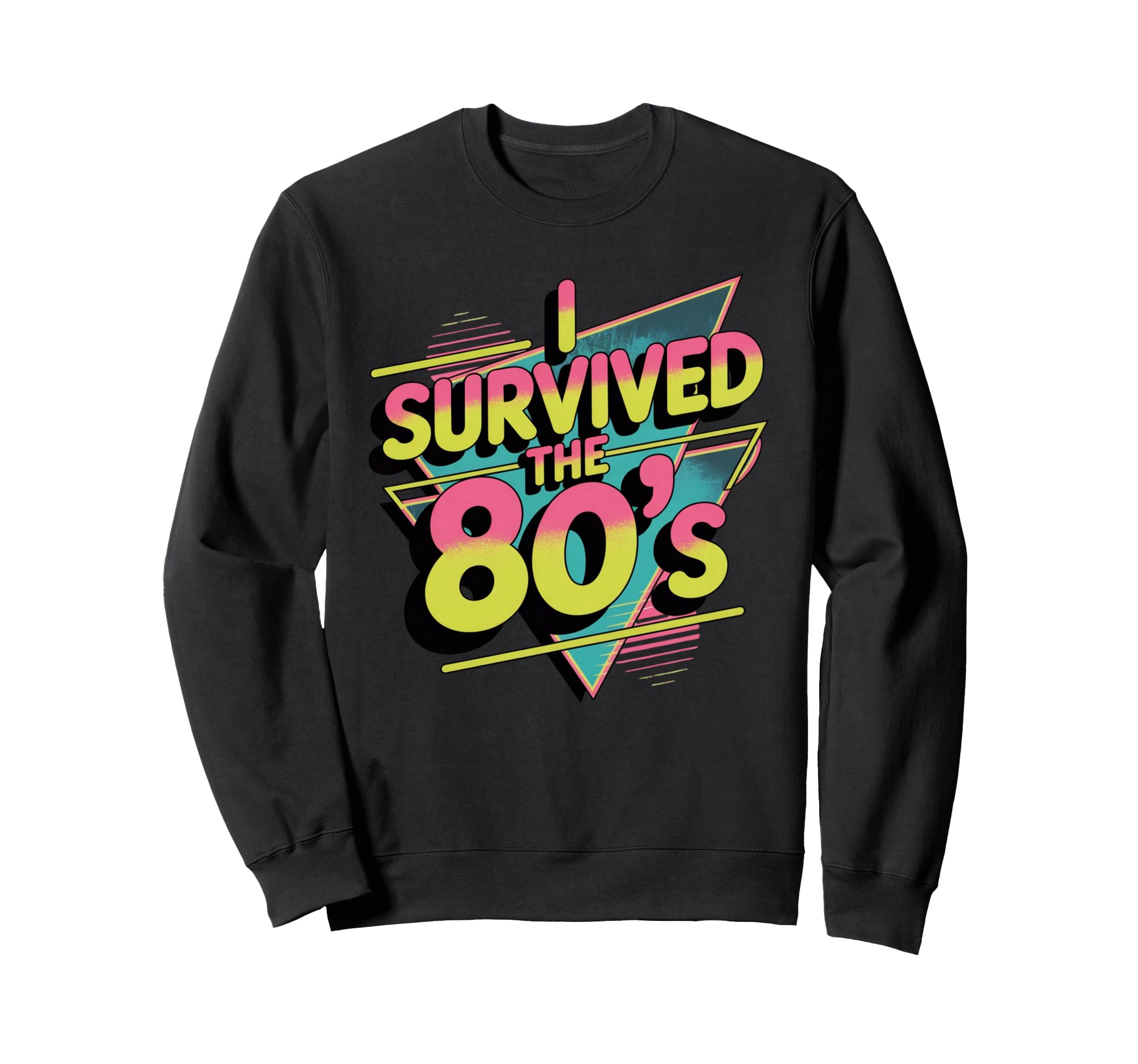 I Survived 80S 1980S Nostalgia Art Sweatshirt - Aesthetic Graphic Unisex - T-Shirt, Sweatshirt, Hoodie