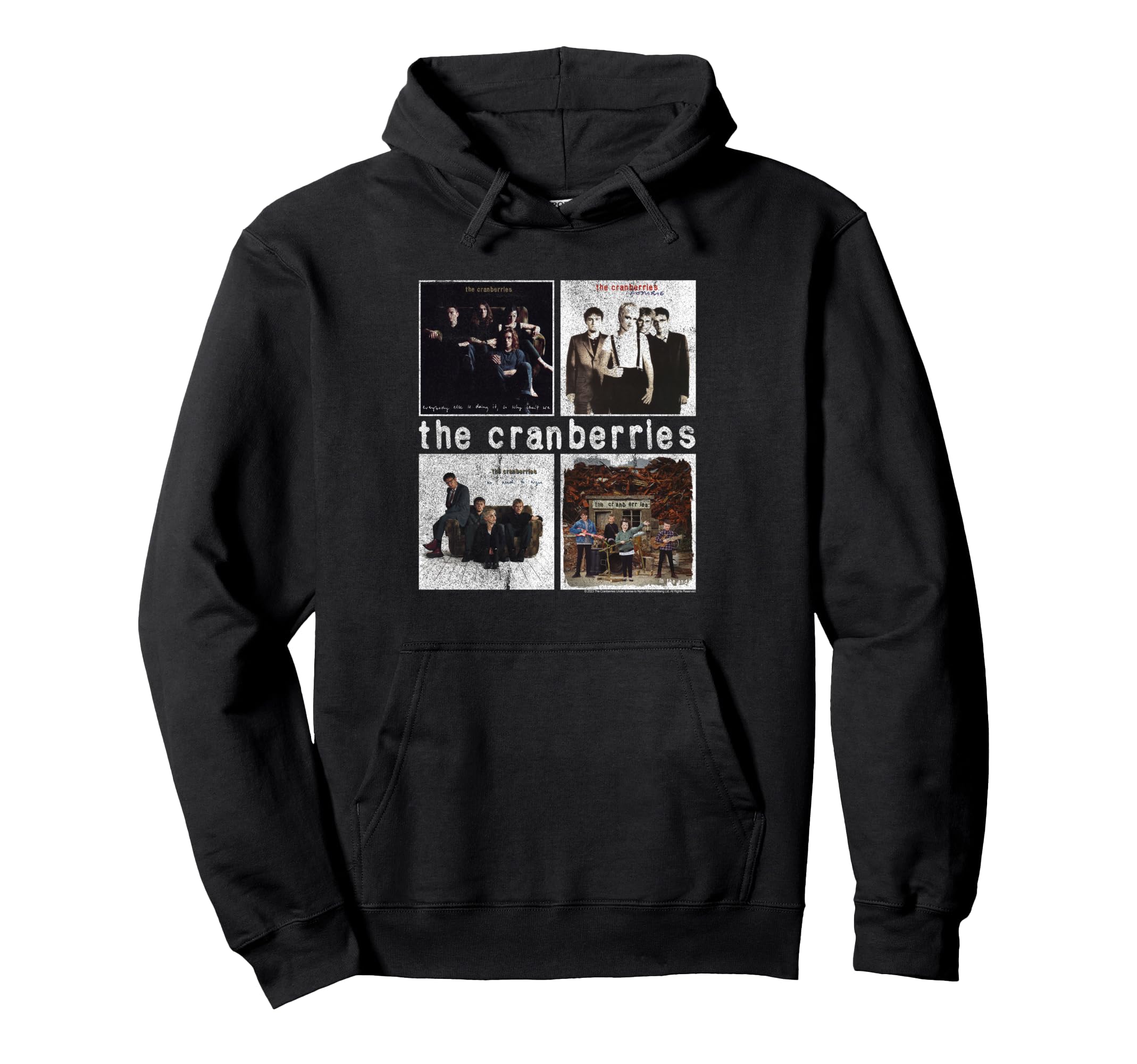 Cranberries Distressed Album Covers Band Hoodie - Unique Graphic for Adults - T-Shirt, Sweatshirt, Hoodie