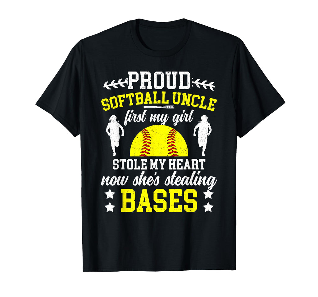 Proud Softball Uncle Softball T-Shirt - Aesthetic Graphic for Adults - T-Shirt, Sweatshirt, Hoodie